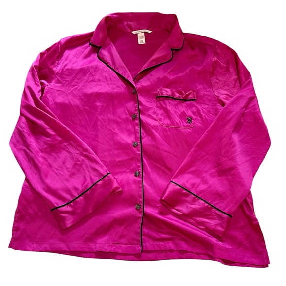 LIKE NEW - Victoria’s Secret Satin Pajama Set - Size Small, Magenta - Picture 2 of 5